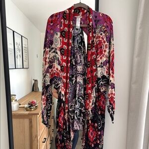 Multi Color Pattern Lightweight Kimono. One Size Fits All